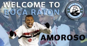"Boca Raton FC ‏: OFFICIAL: @BocaRatonFC signs @SaoPauloFC legend, #Amoroso. http://bit.ly/29gMRB2"