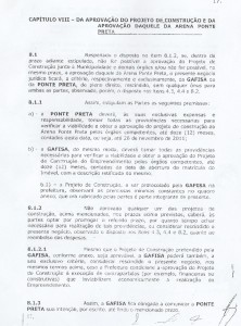 Documento afirma que acordo teria validade se o empreendimento fosse aprovado legalmente até o dia 26 de novembro de 2011