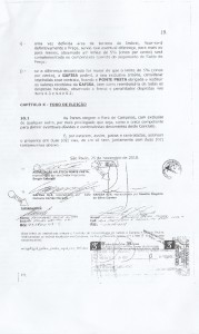 Sérgio Carnielli assinou o documento pela Ponte Preta e Márcio Della Volpe foi testemunha